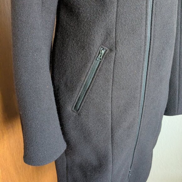 Ibex Wool Coat Peacoat Jacket Silk Long Brown Full Zip Small - Picture 5 of 13